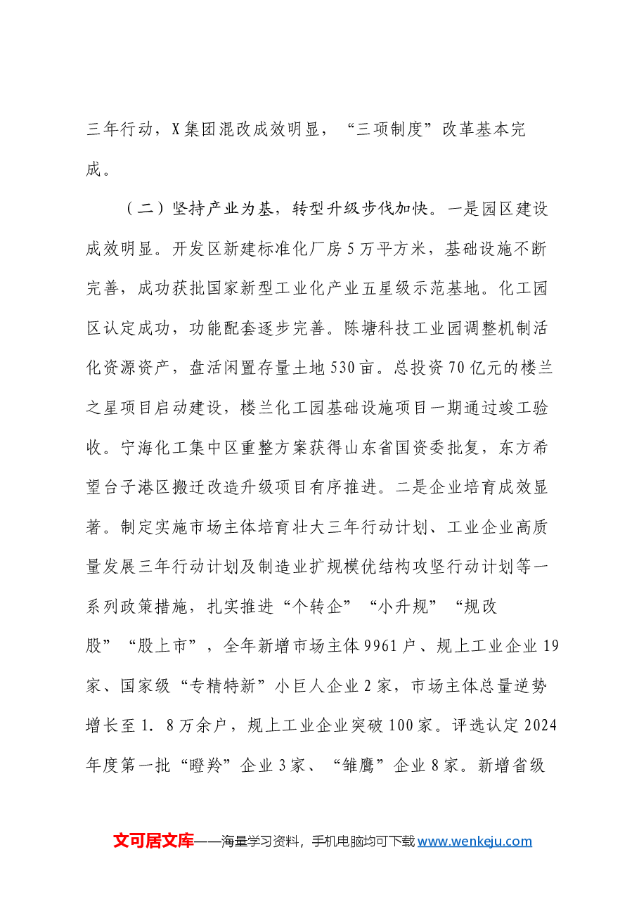 区政府2024年工作总结和2025年工作计划.docx,第3页预览