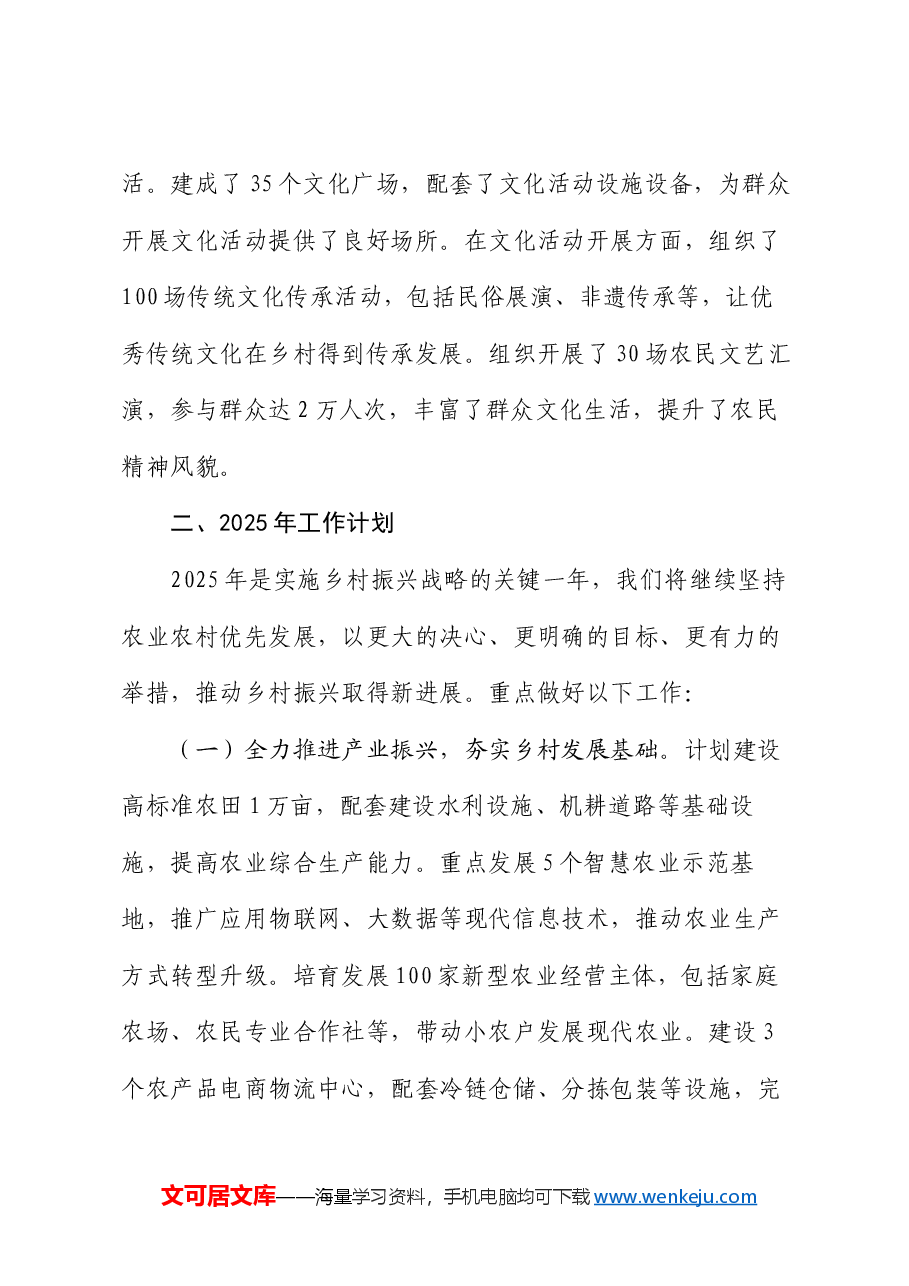 2024年乡村振兴年终总结及2025年工作计划.docx,第4页预览