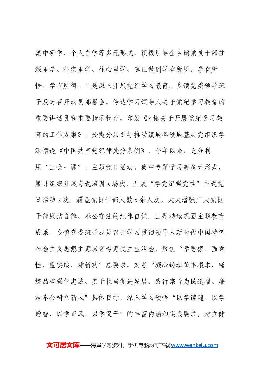 乡镇2024年党建工作总结和2025年工作计划.docx,第2页预览