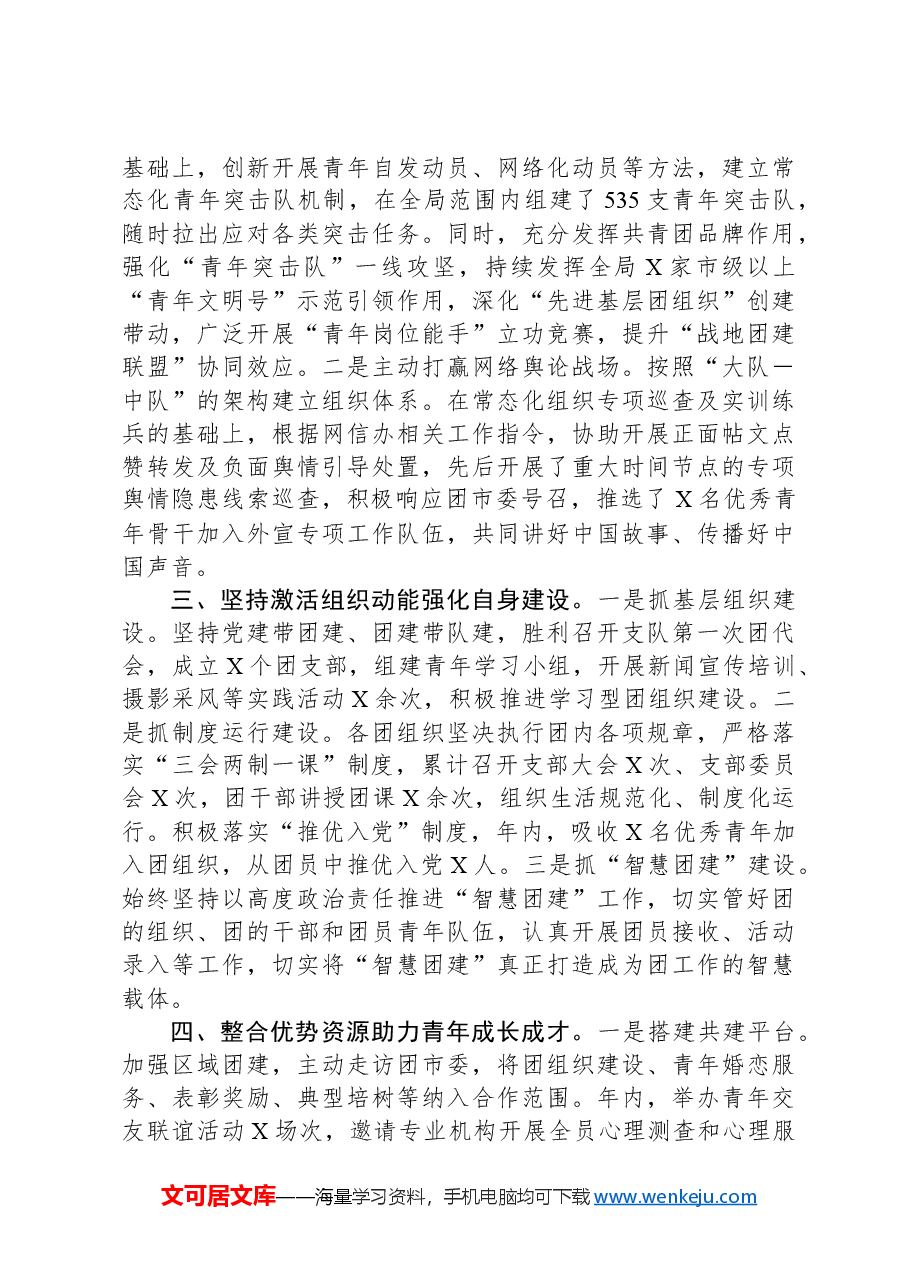 市局共青团2024年工作总结报告.docx,第2页预览