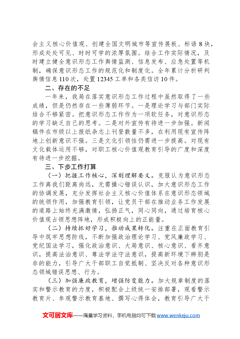 2024年意识形态工作总结及2025年工作计划.docx，第2页预览
