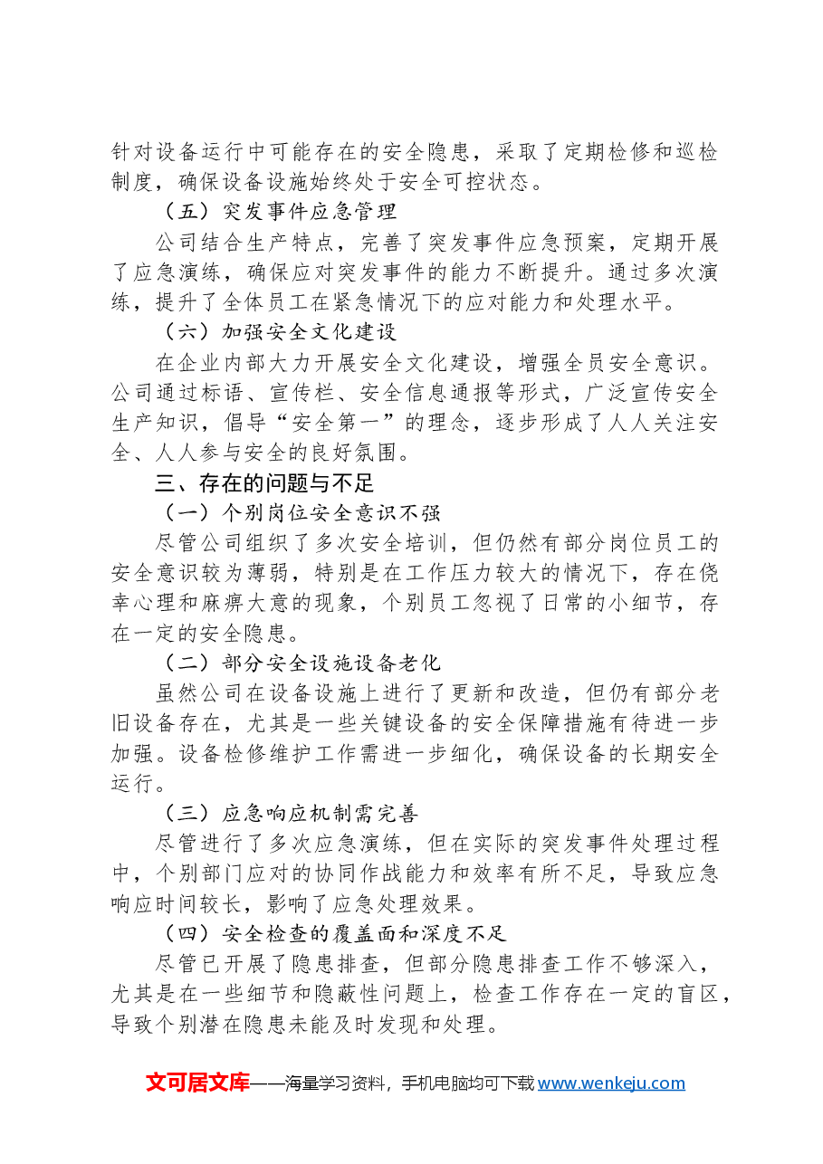 2024年度安全生产工作总结.docx,第2页预览