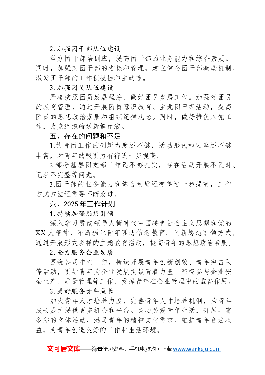 国企、集团公司共青团工作2024年总结报告.docx,第3页预览