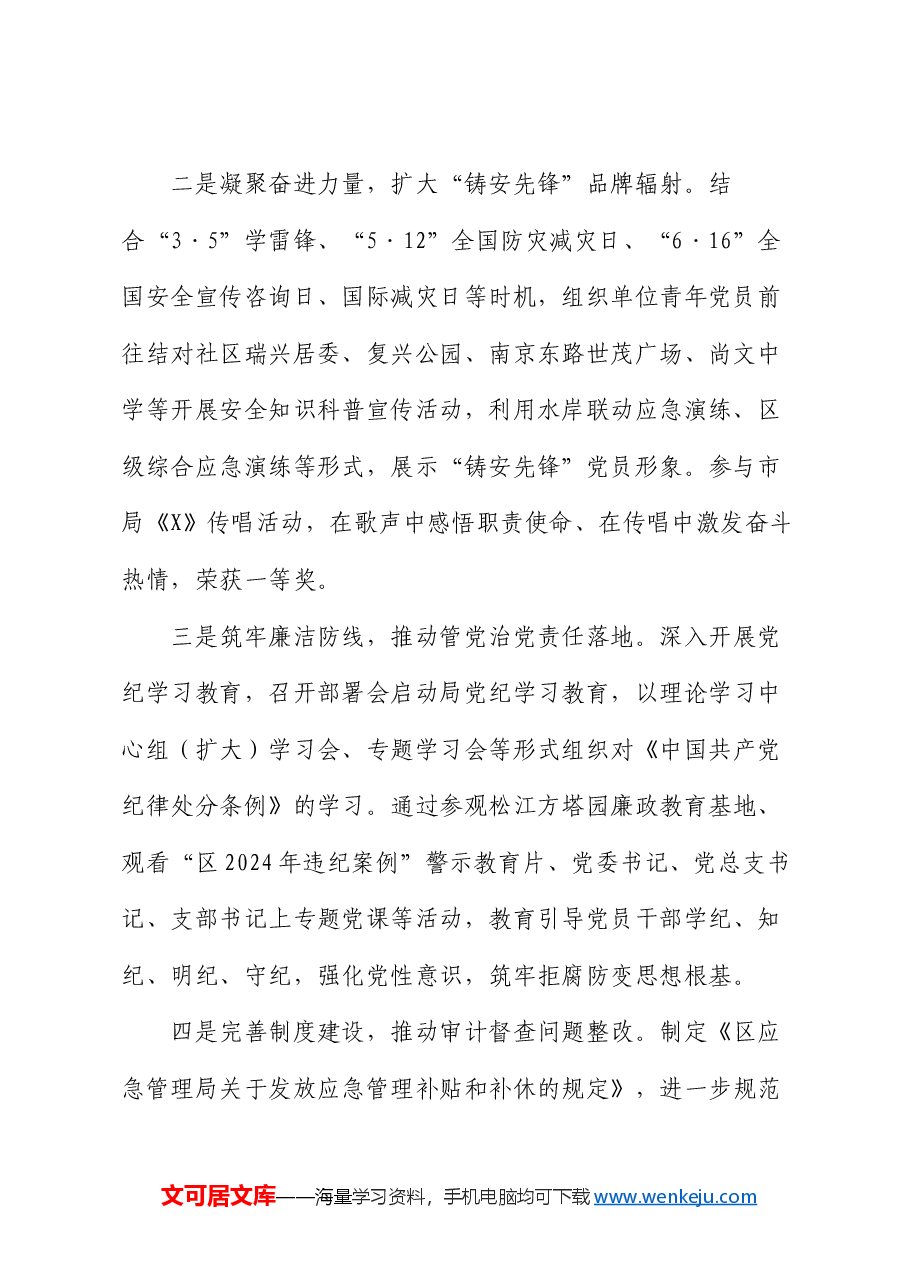 区应急管理局2024年工作总结及2025年工作思路.docx,第2页预览