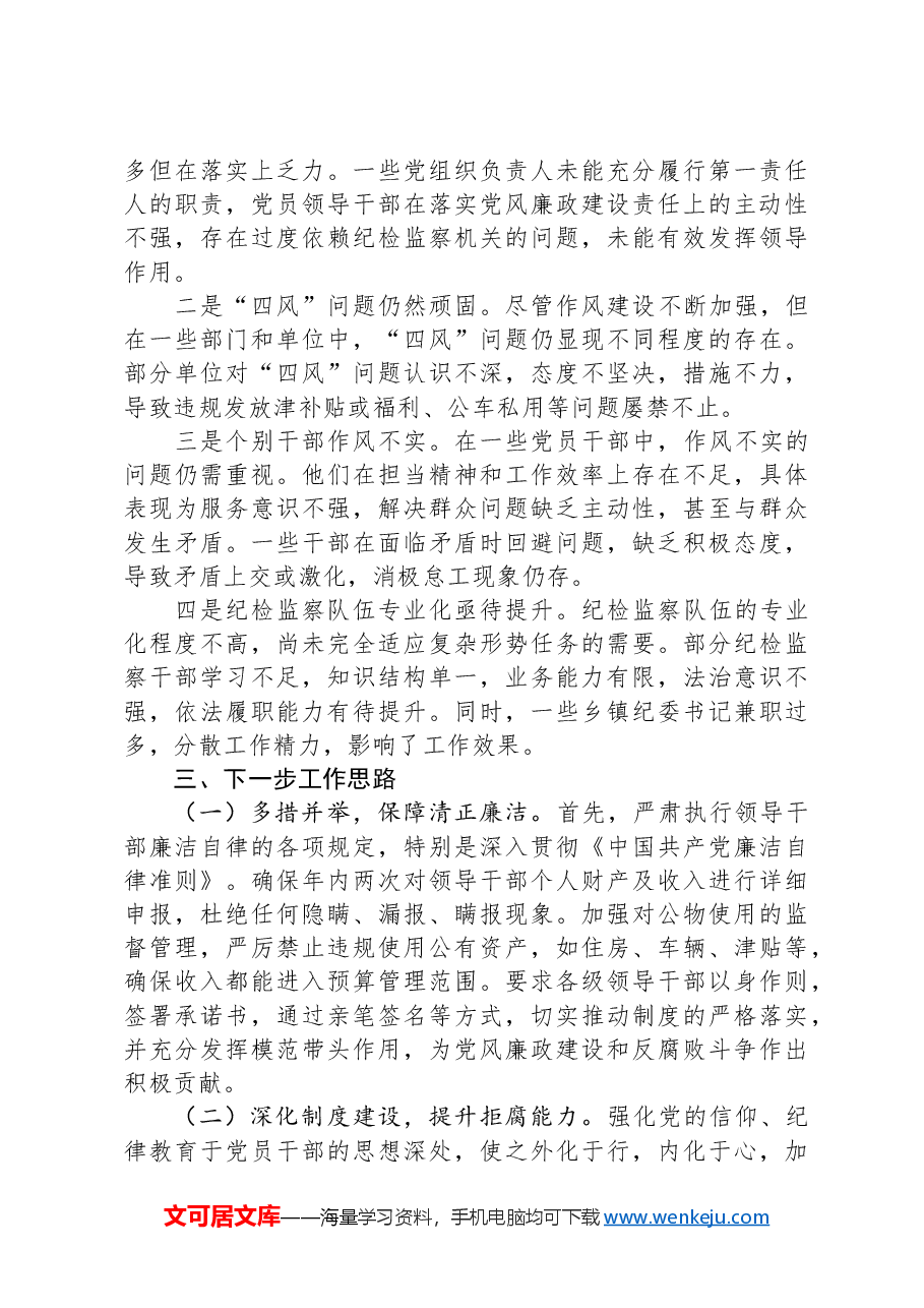 2024年纪检监察部部长个人工作总结.docx,第4页预览