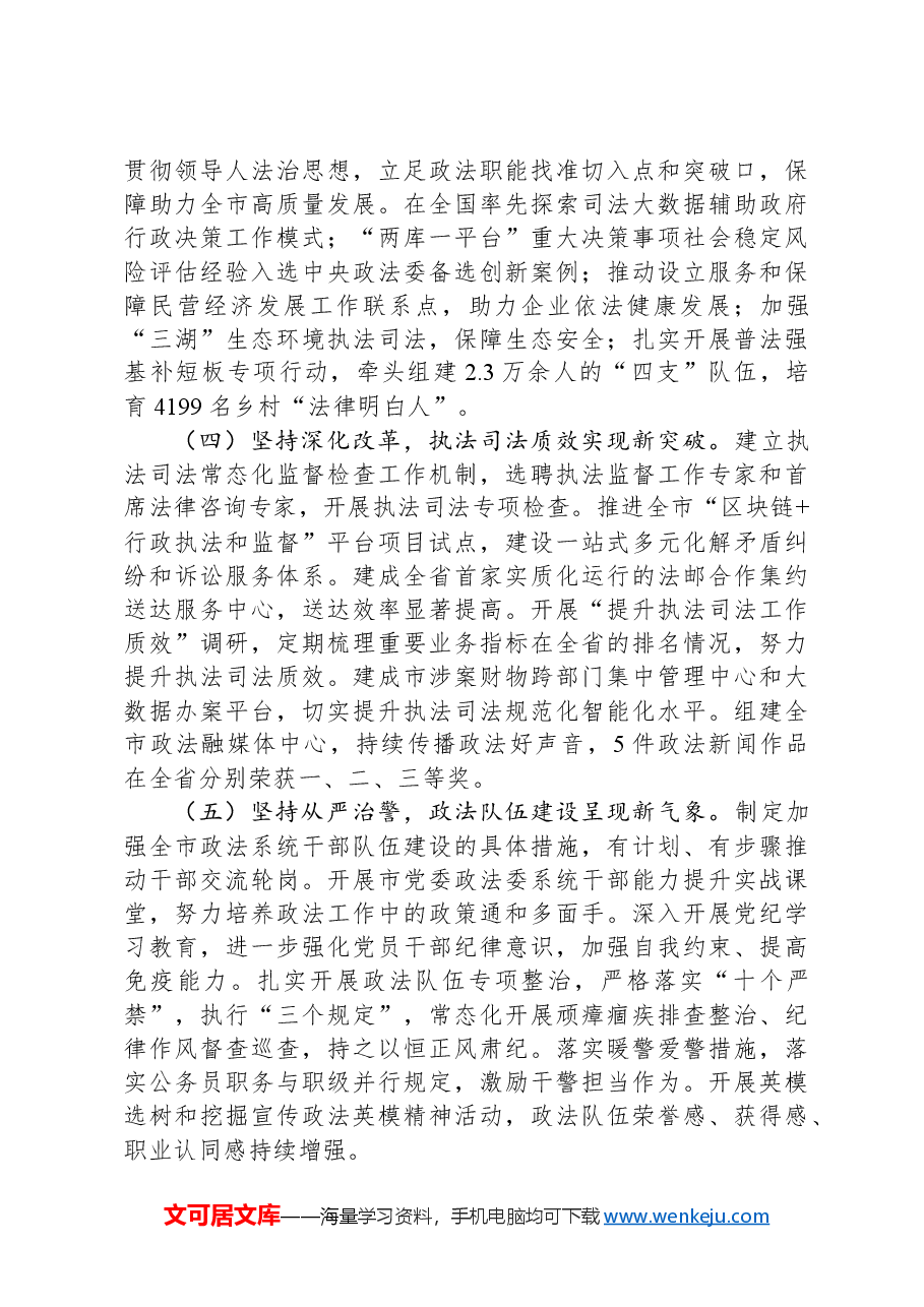市委政法委2024年工作总结.docx，第2页预览