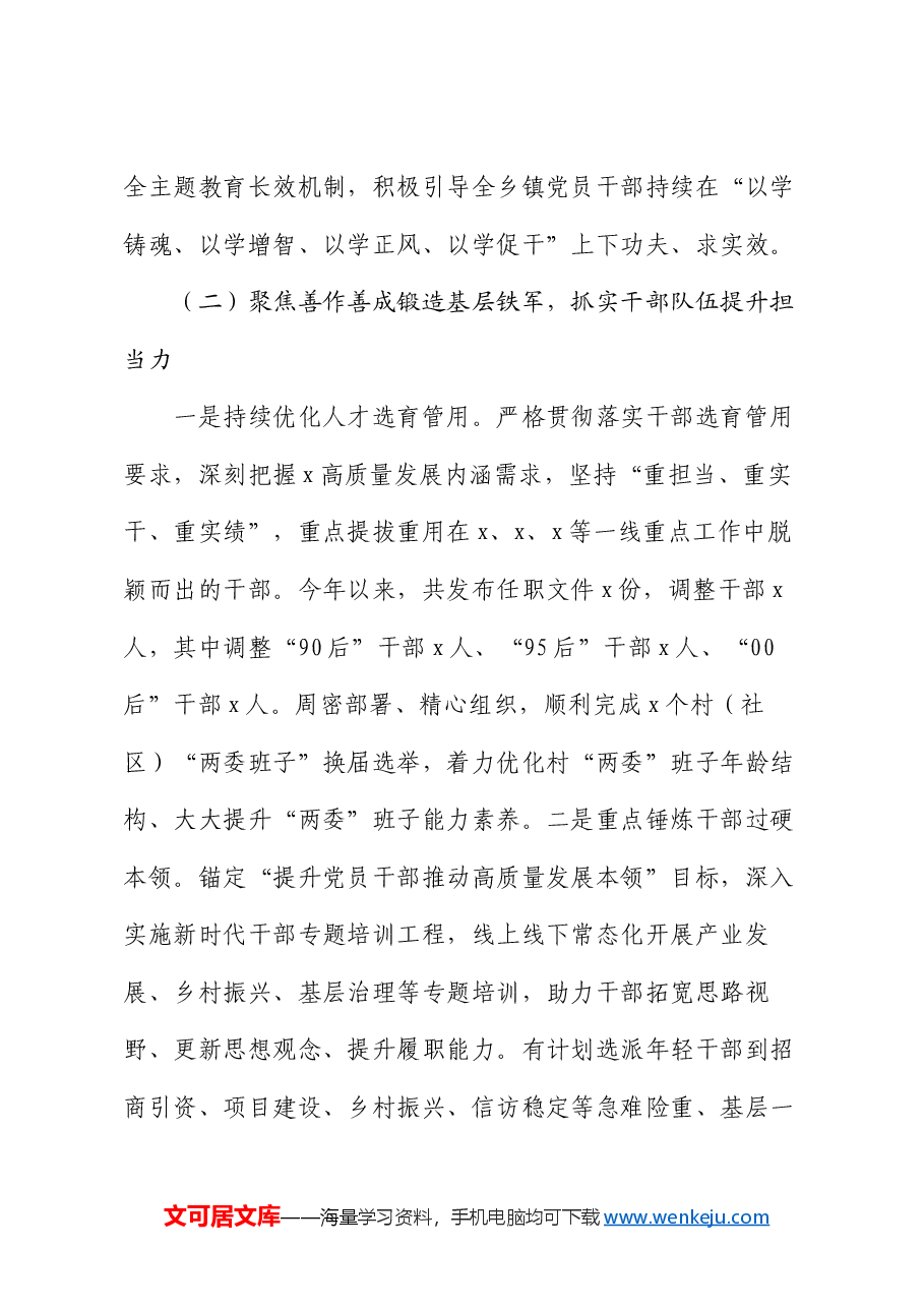 乡镇2024年党建工作总结和2025年工作计划.docx,第3页预览