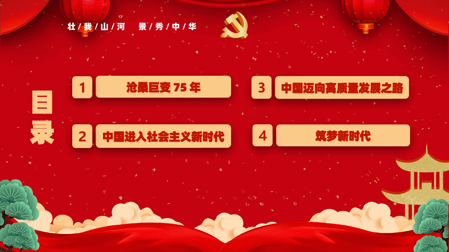 喜迎国庆建国75周年PPT红色大气爱国主义党课课件.pptx,第3页预览