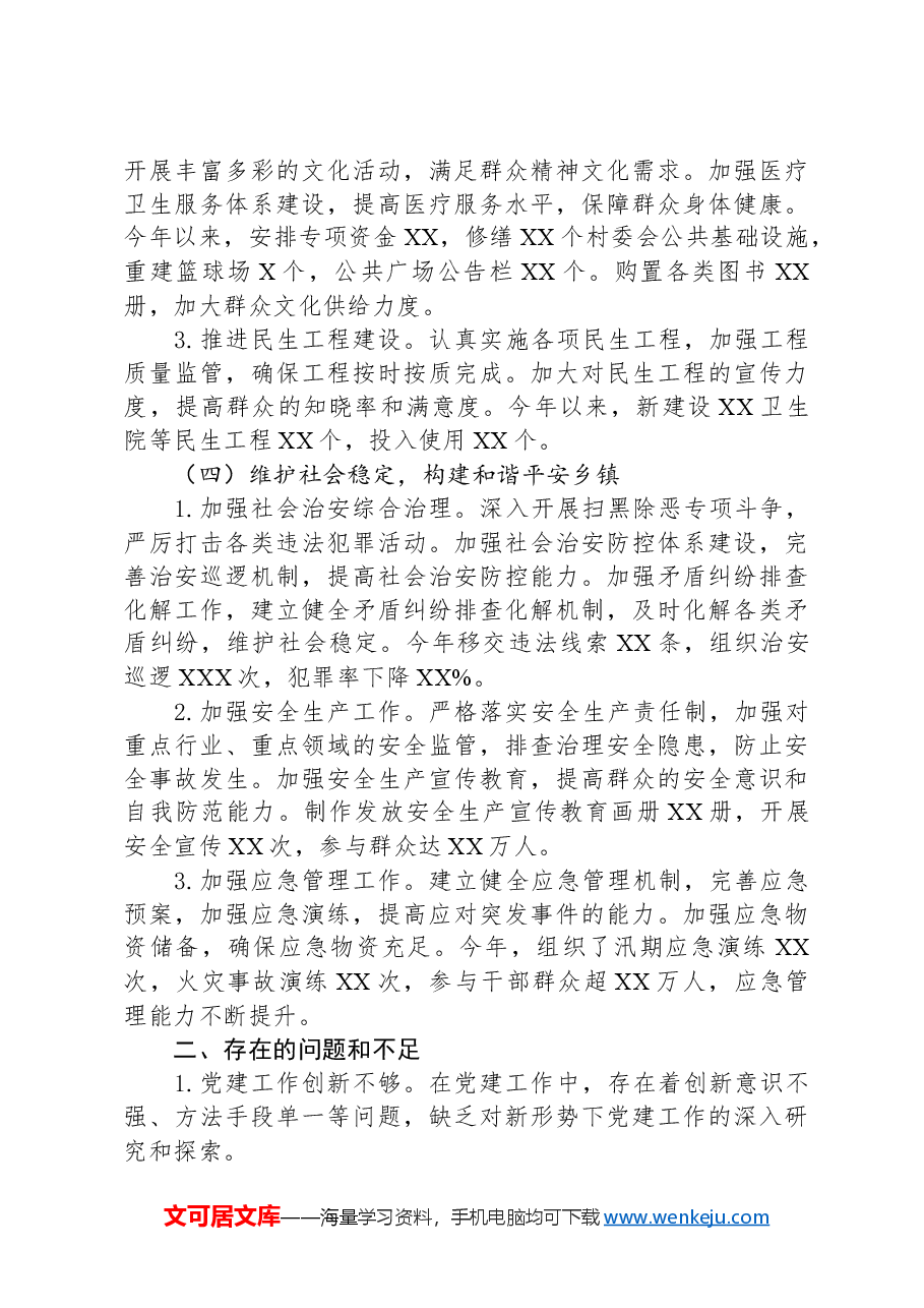 乡镇党委书记2024年述职报告.docx,第3页预览