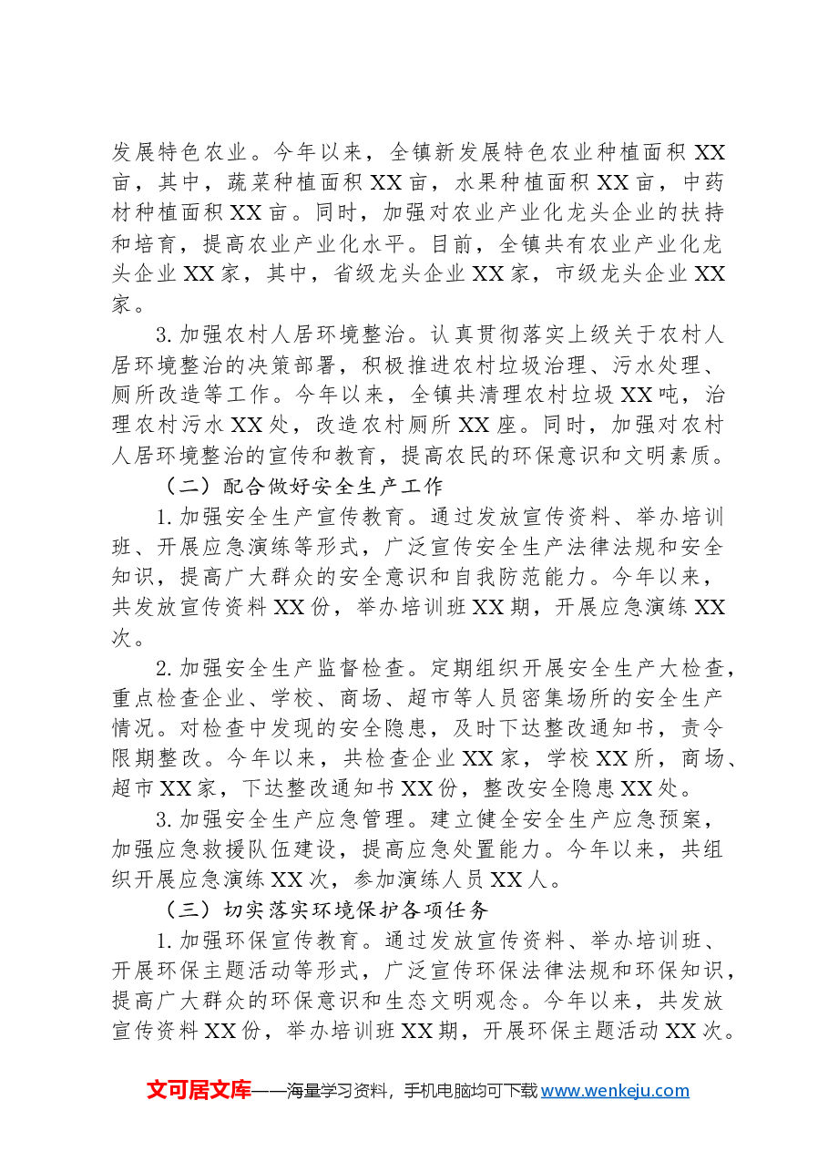 乡镇副镇长2024年述职报告.docx,第2页预览