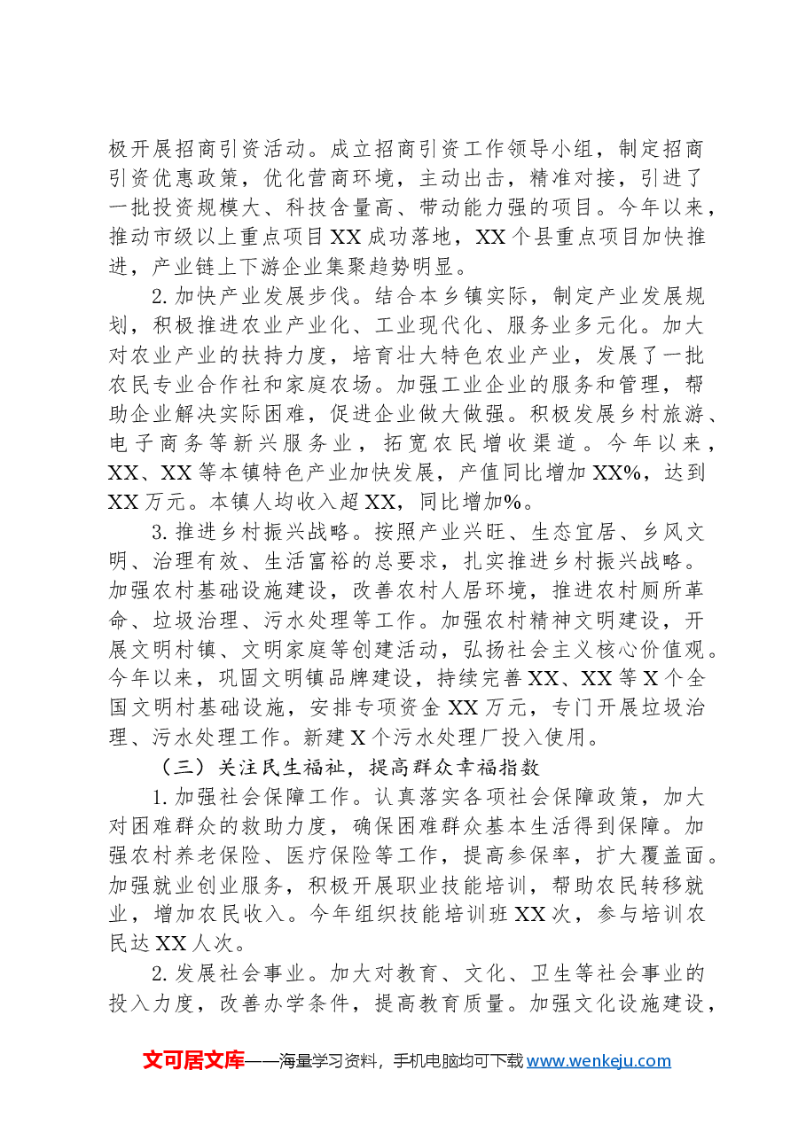 乡镇党委书记2024年述职报告.docx,第2页预览