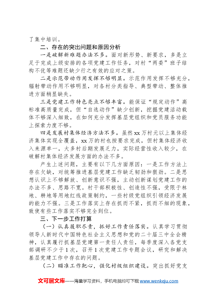 镇党委书记2024年度抓基层党建工作述职报告.docx，第3页预览