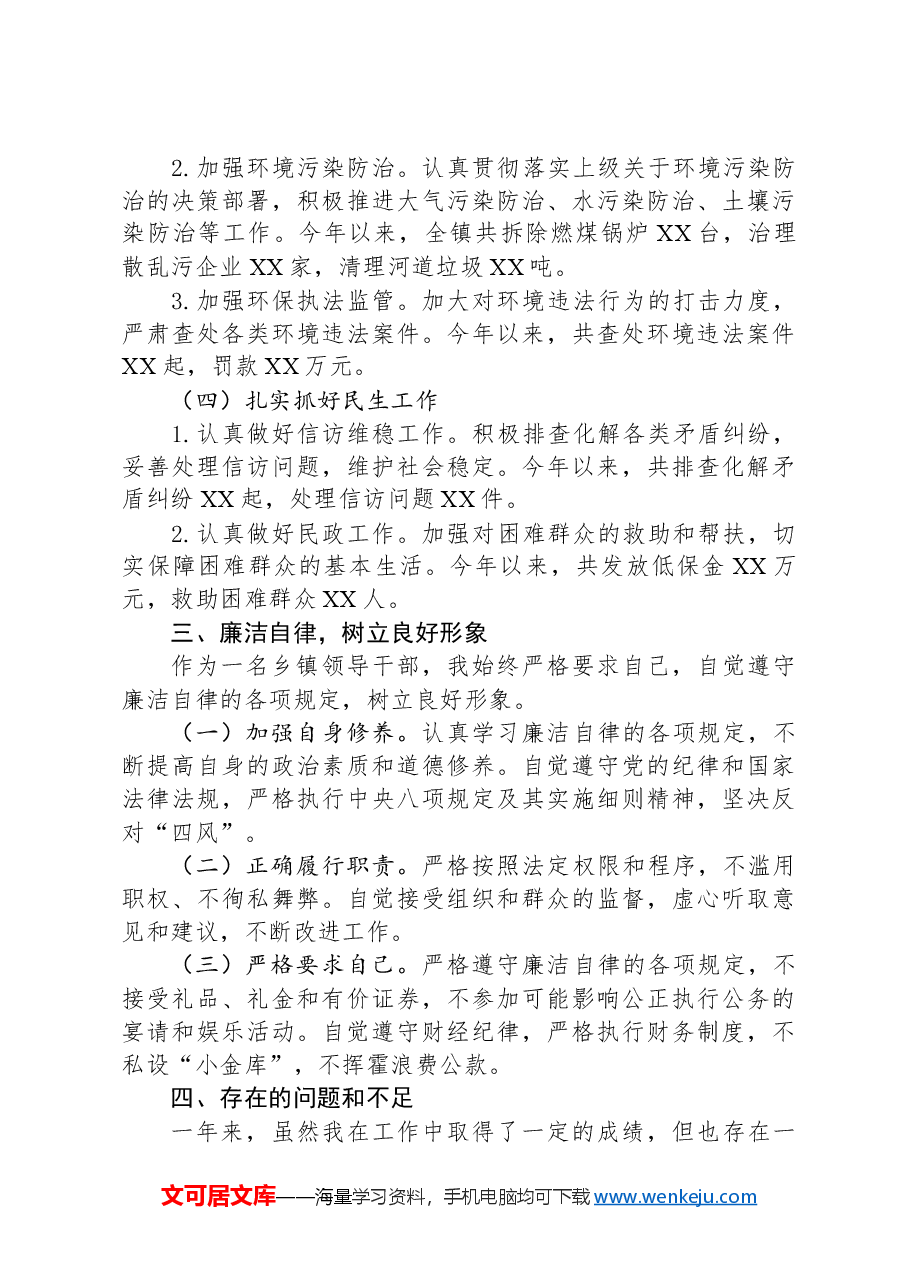 乡镇副镇长2024年述职报告.docx,第3页预览