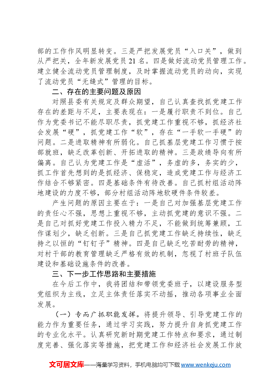 2024年度党委书记抓基层党建述职报告.docx,第2页预览