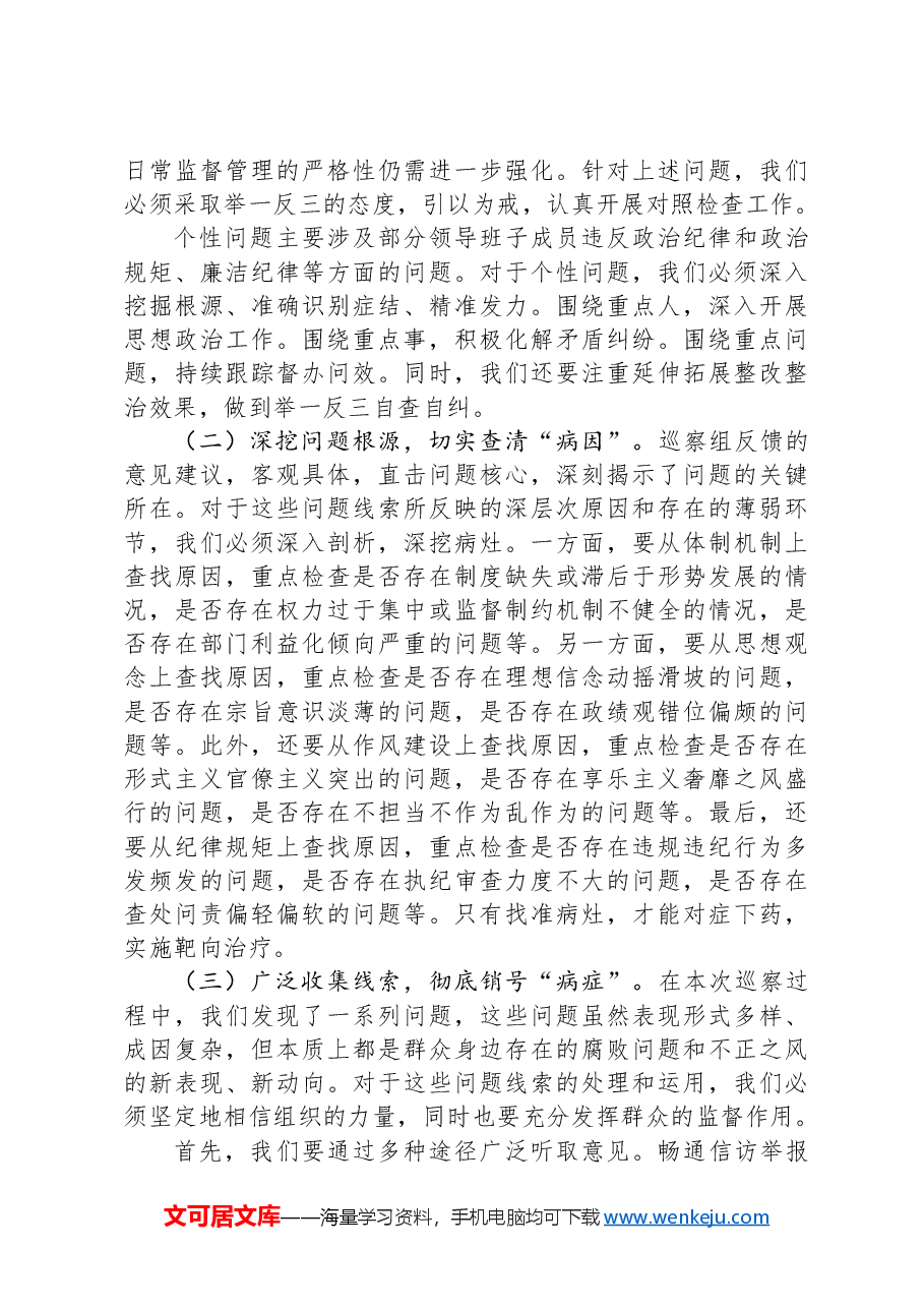 在市政协巡察整改专题动员部署会上的讲话提纲.docx,第3页预览