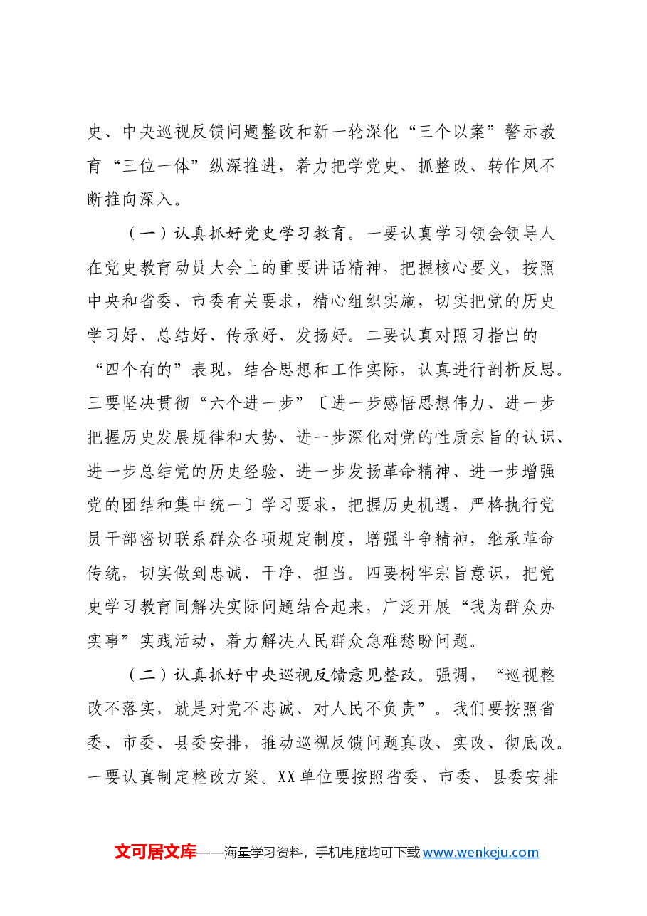 在指导某党委（党组）2020年度民主生活会暨中央巡视整改专题民主生活会上的讲话.docx，第4页预览