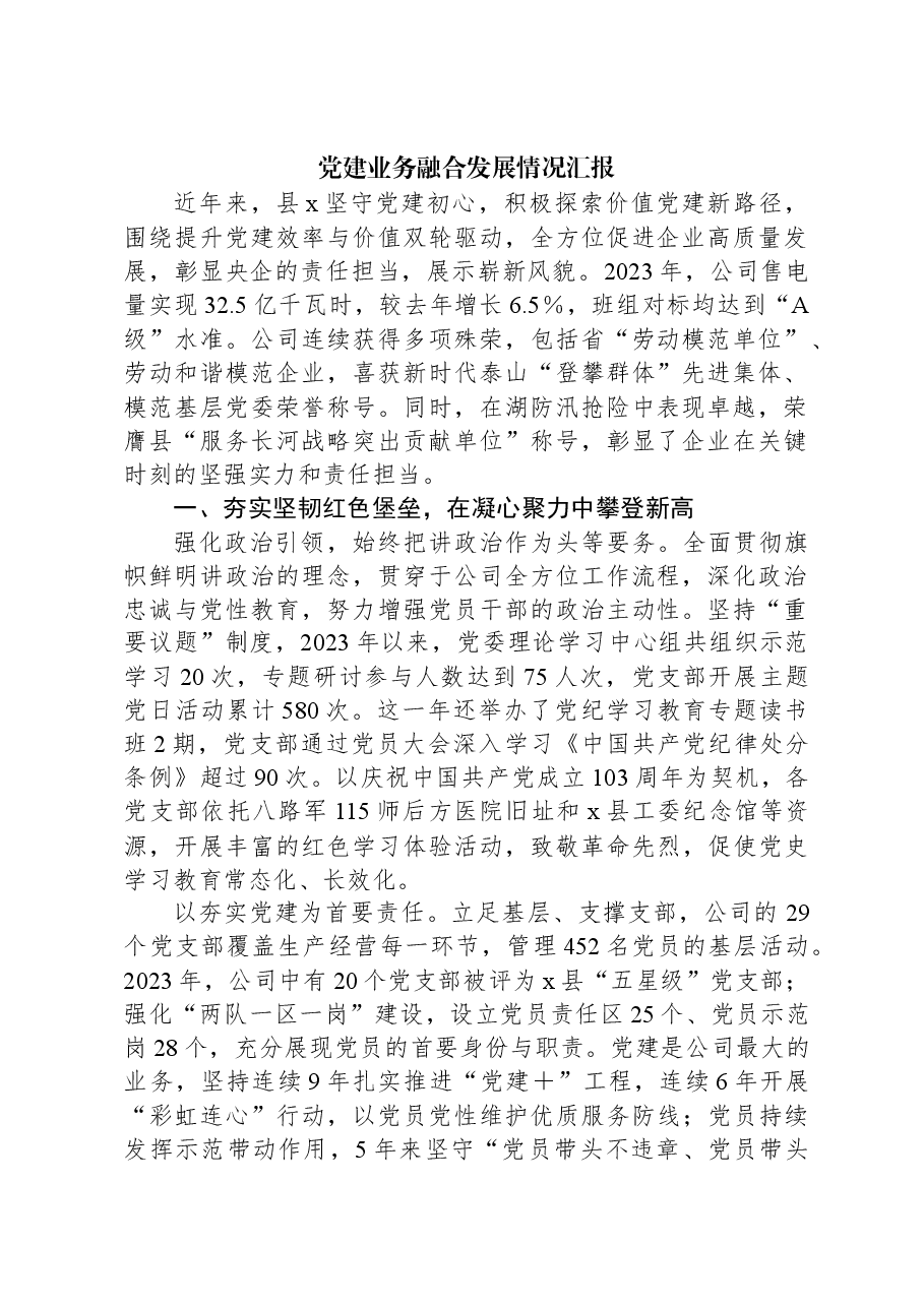 党建业务融合发展情况汇报.docx,第1页预览