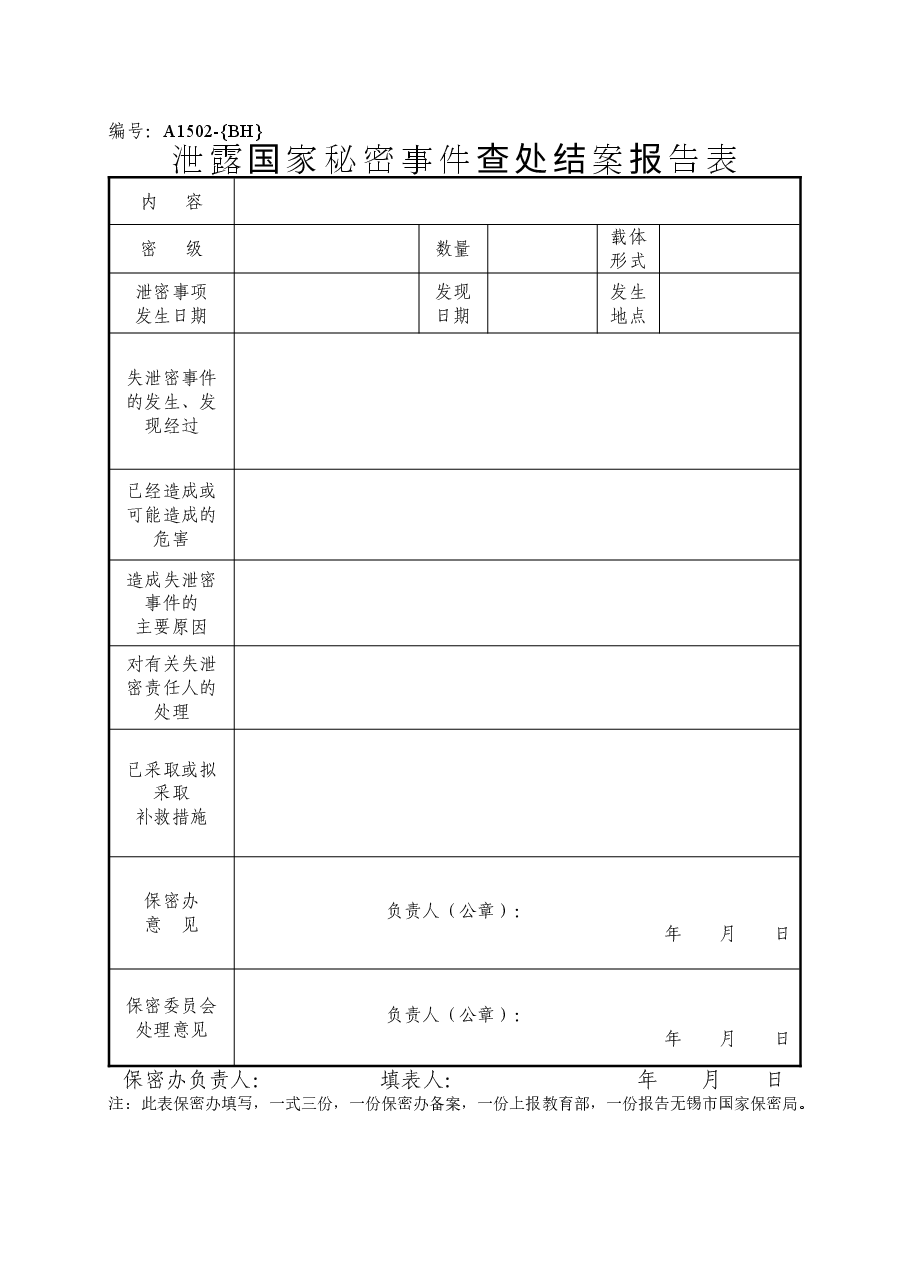 A1502泄露国家秘密事件查处结案报告表.doc,第1页预览