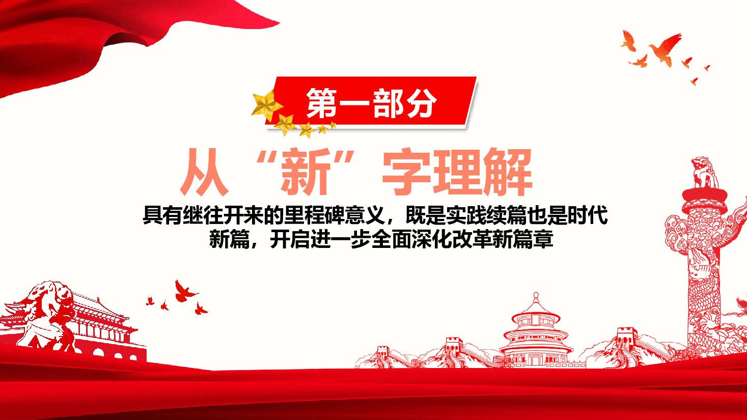 二十届三中全会专题党课——从“新”、“全”、“立”入手,进一步深入理解全面深化改革任务要求.pptx,第4页预览