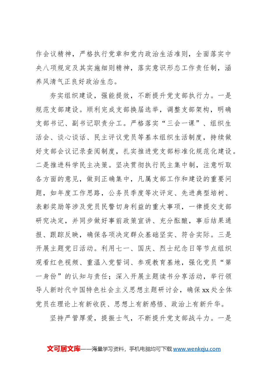 党支部书记2024年抓党建工作述职报告.docx,第2页预览