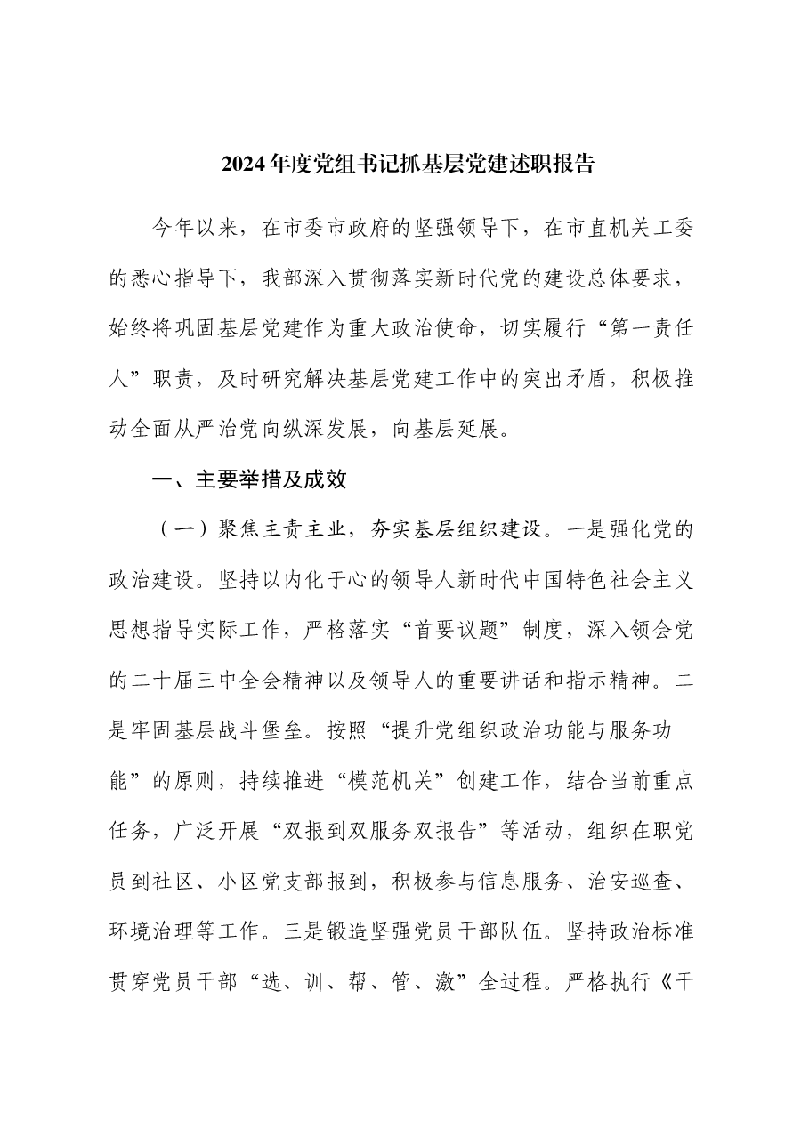 2024年度党组书记抓基层党建述职报告.docx,第1页预览