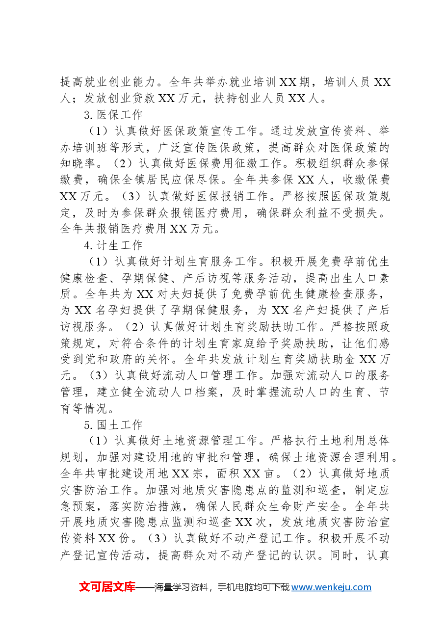 乡镇综合服务中心2024年度工作总结.docx,第3页预览