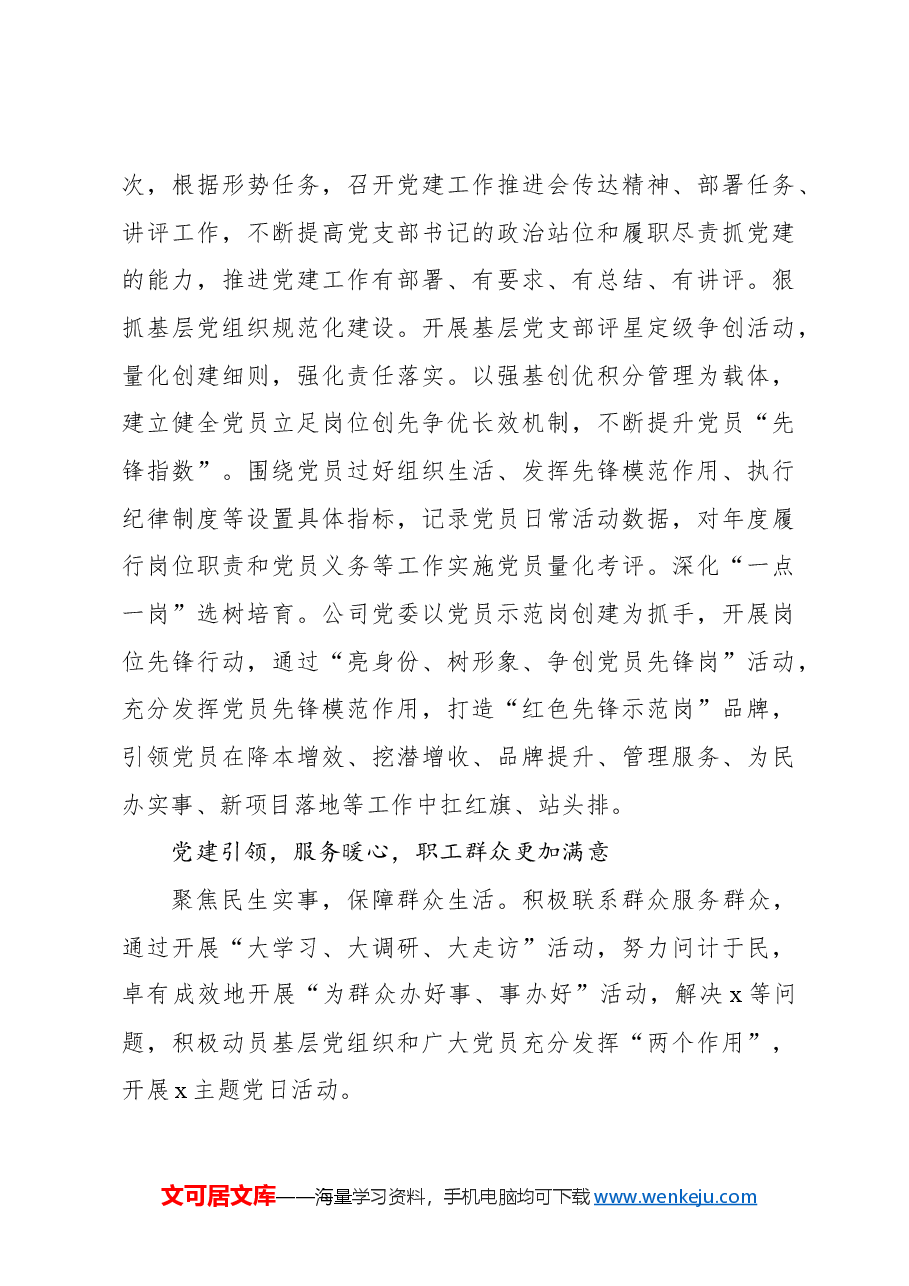 2024年党建工作总结和2025年度工作计划(集团公司).docx,第3页预览