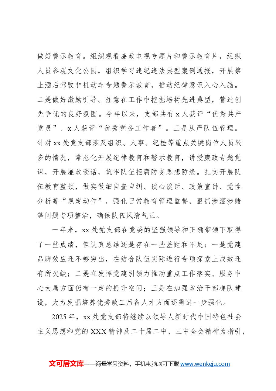 党支部书记2024年抓党建工作述职报告.docx,第3页预览
