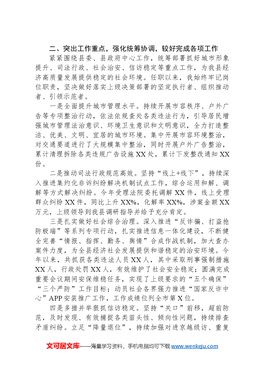 公安局长2024年度述职述法述廉报告.docx,第2页预览