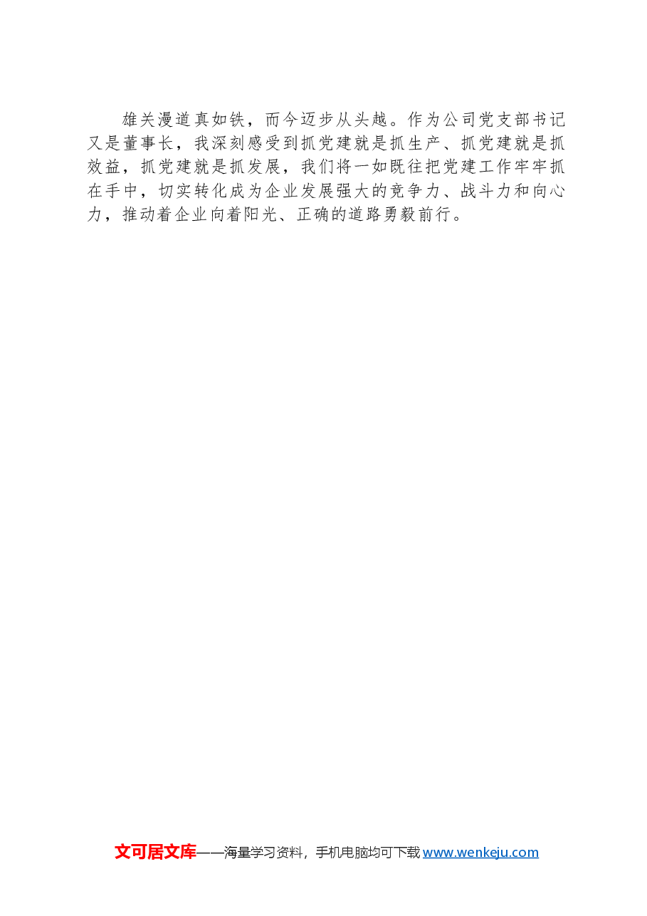 XX县XX公司党支部2024年党建工作述职报告.docx,第3页预览