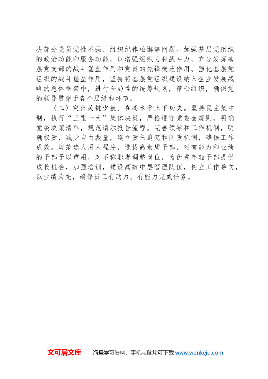 市国资委党委书记2024年基层党建工作述职报告.docx,第4页预览