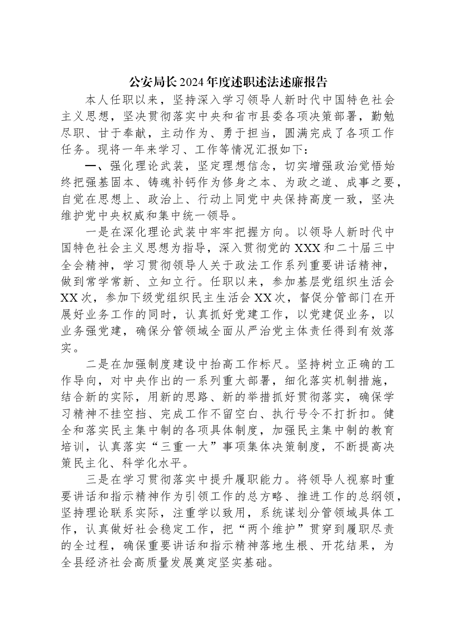 公安局长2024年度述职述法述廉报告.docx,第1页预览