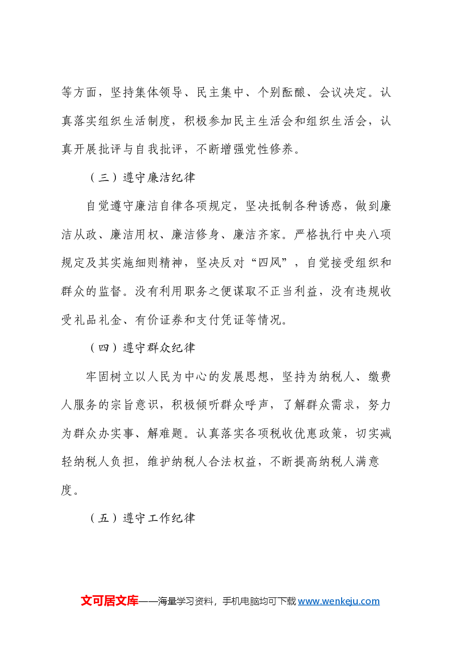 国税局领导2024年度个人述责述廉报告.docx，第4页预览