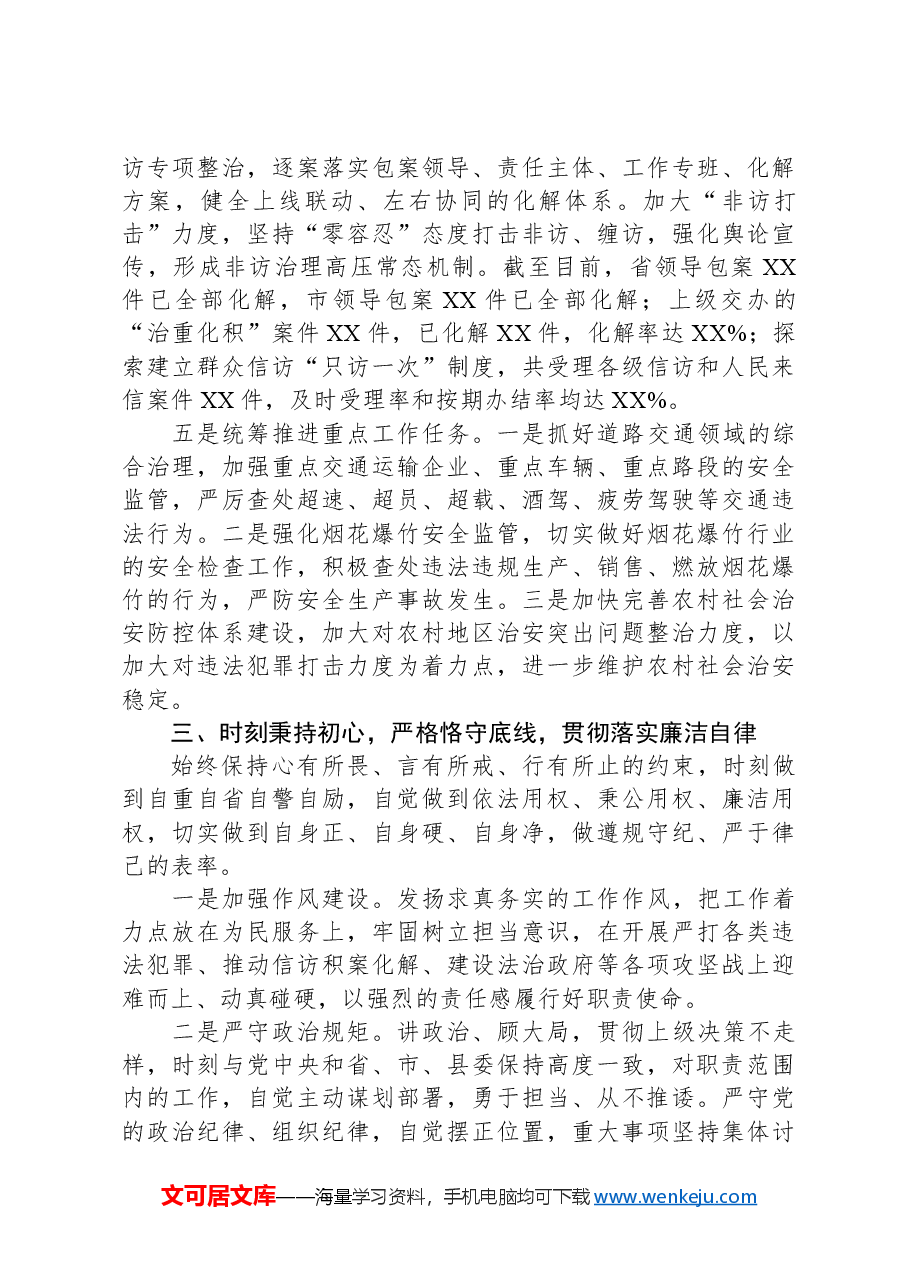 公安局长2024年度述职述法述廉报告.docx,第3页预览
