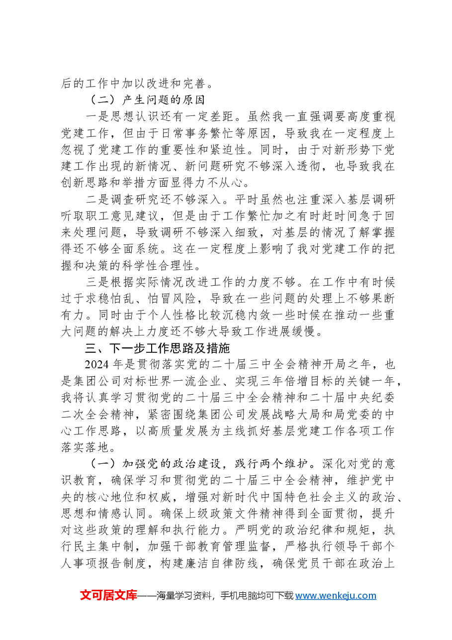 党委书记2024年抓基层党建工作的述职报告.docx,第3页预览