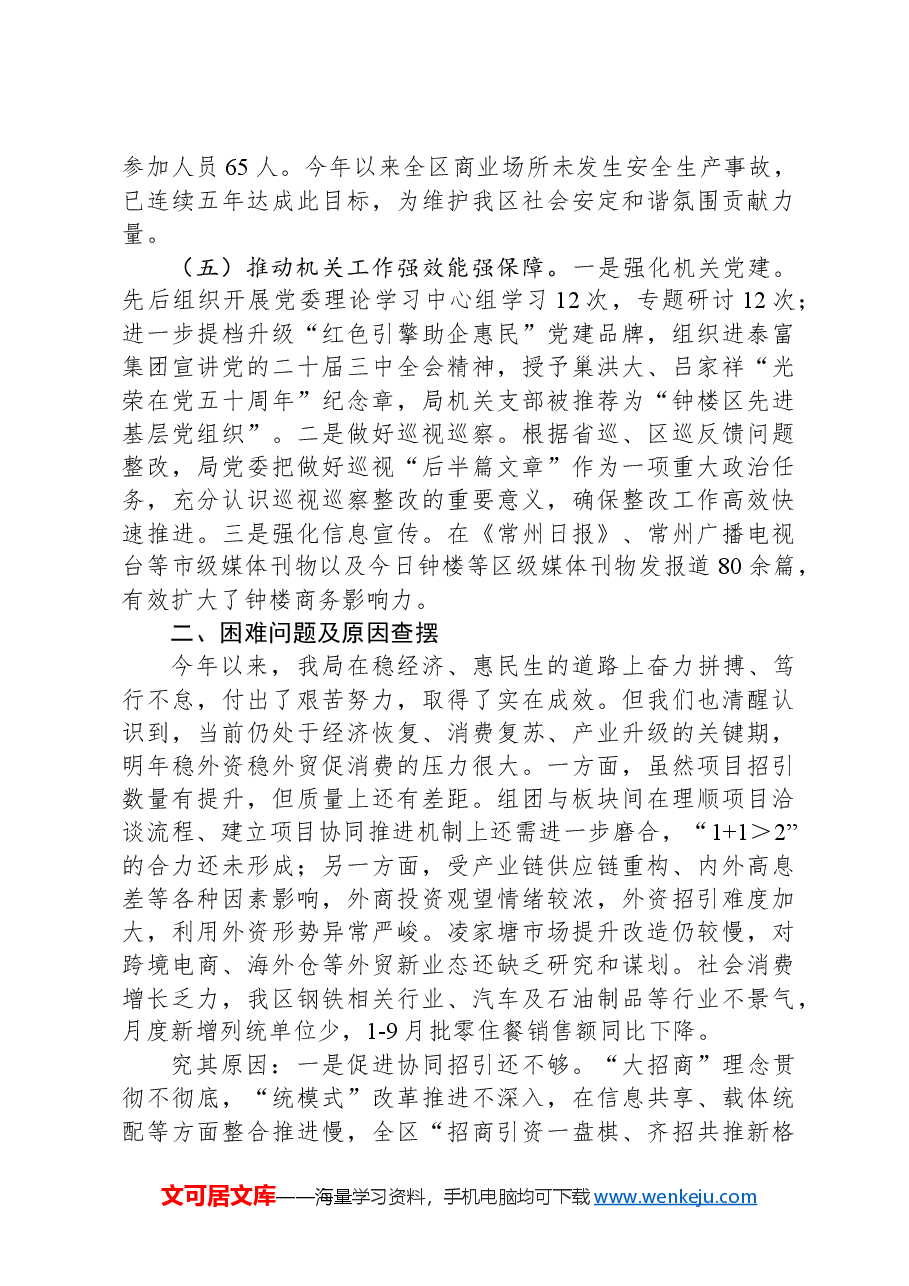 区商务局2024年工作总结及2025年工作打算.docx,第3页预览