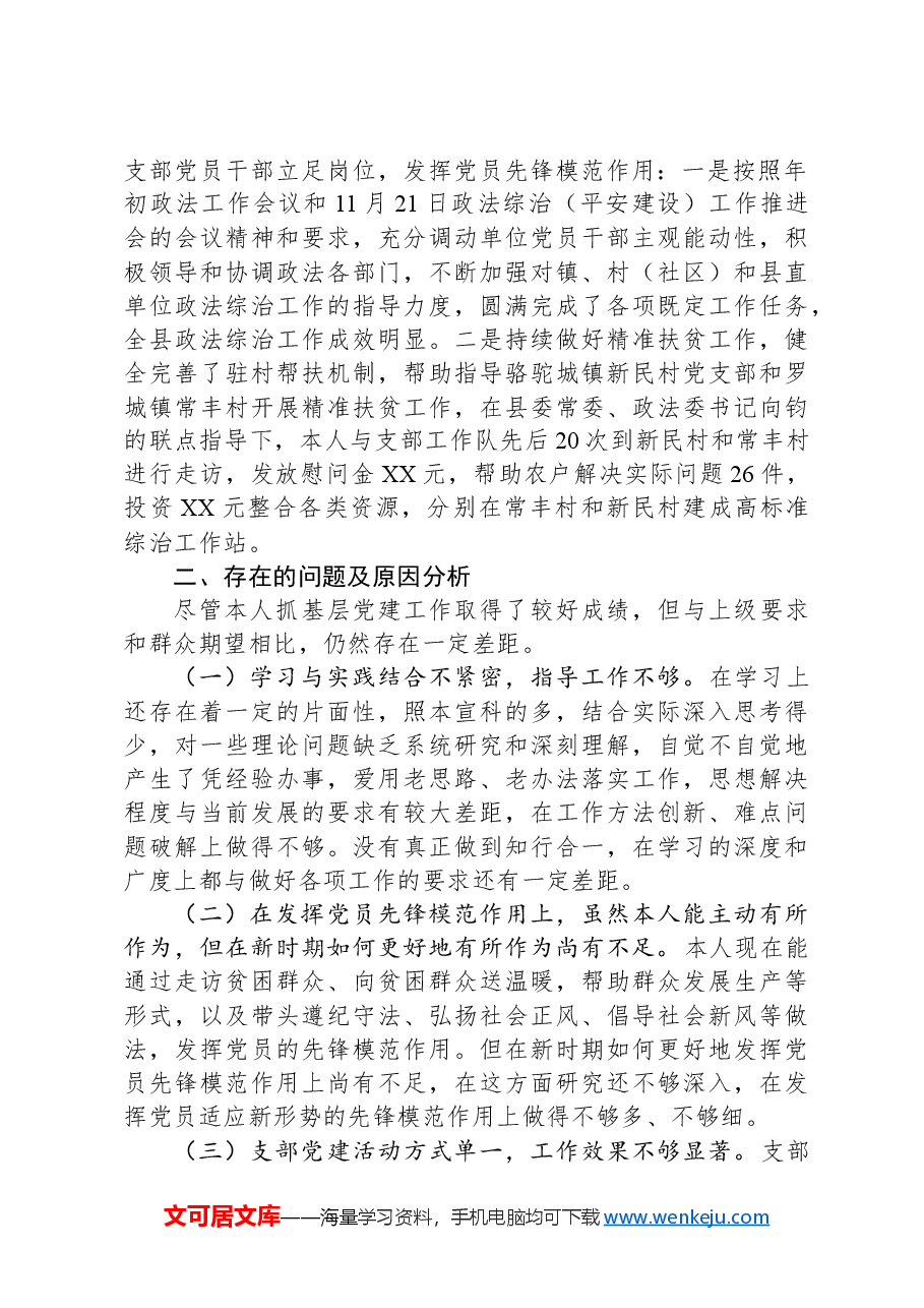 党支部书记年度抓基层党建工作述职报告.docx，第2页预览