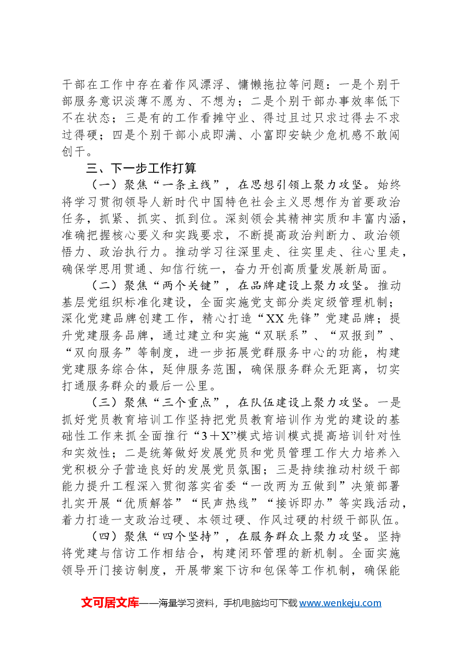 乡镇2024年党建工作情况总结及下一步工作计划.docx,第4页预览
