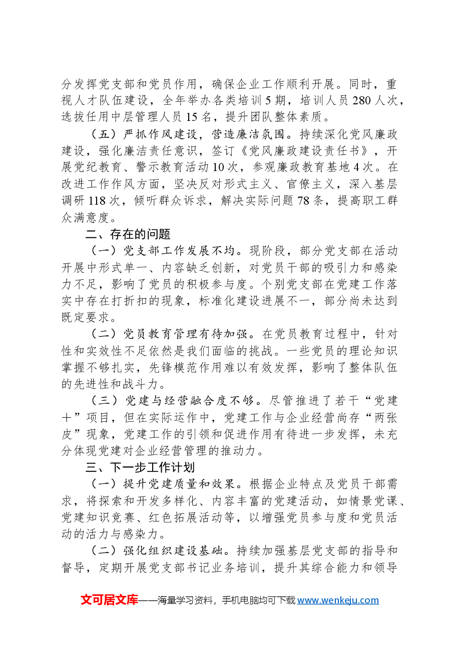 XX党委书记2024年度抓基层党建工作述职报告.docx,第2页预览