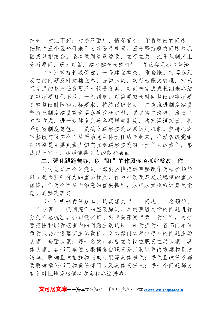 党委书记在巡察整改专题民主生活会上的总结发言.docx,第2页预览
