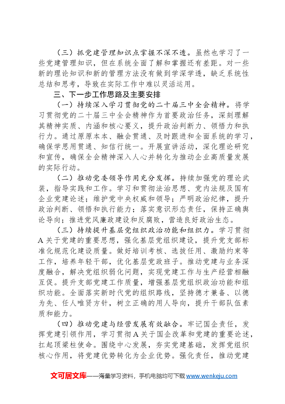 2024年国有企业党委领导班子述职述廉报告.docx,第4页预览