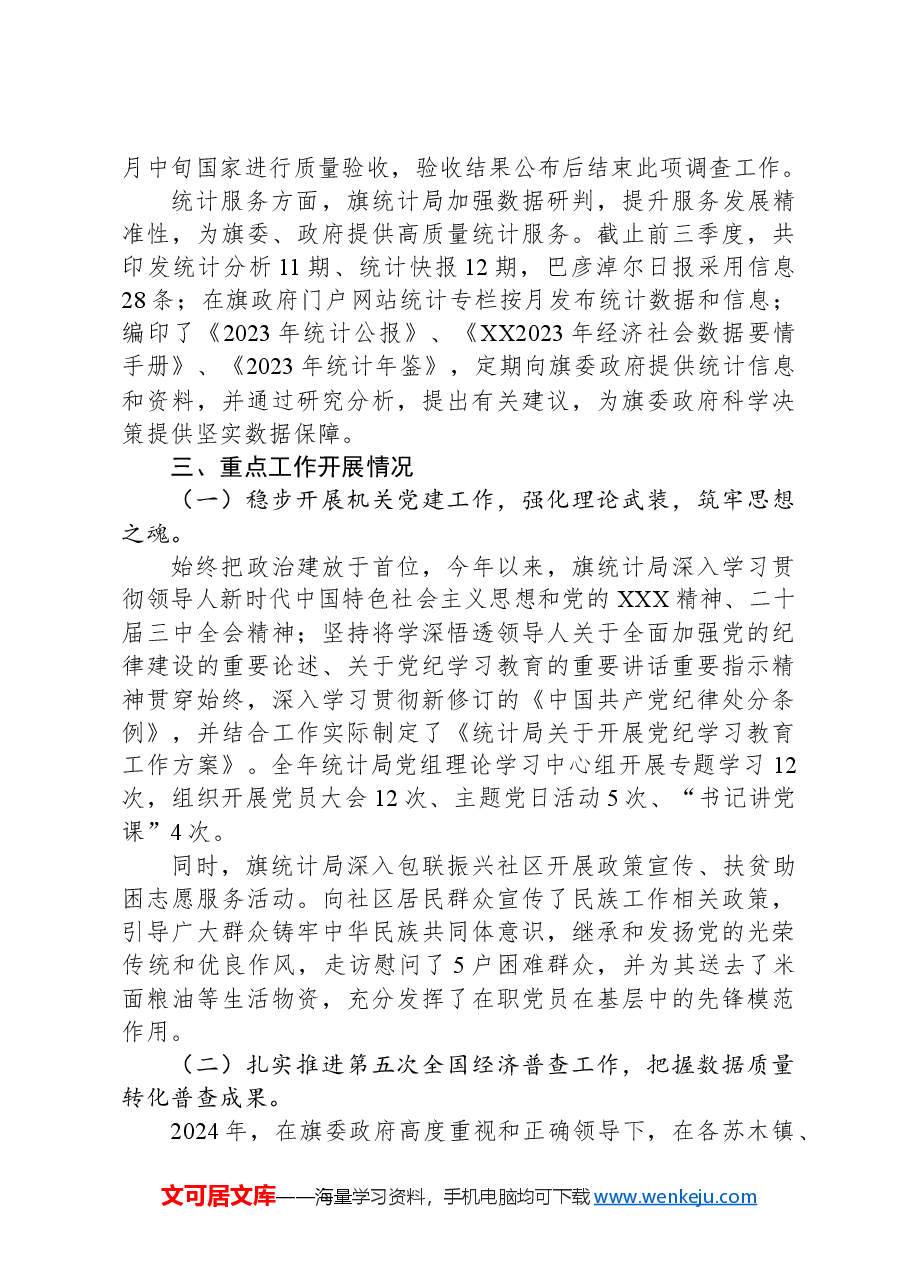 (10篇)统计局2024年工作总结汇编.docx,第3页预览