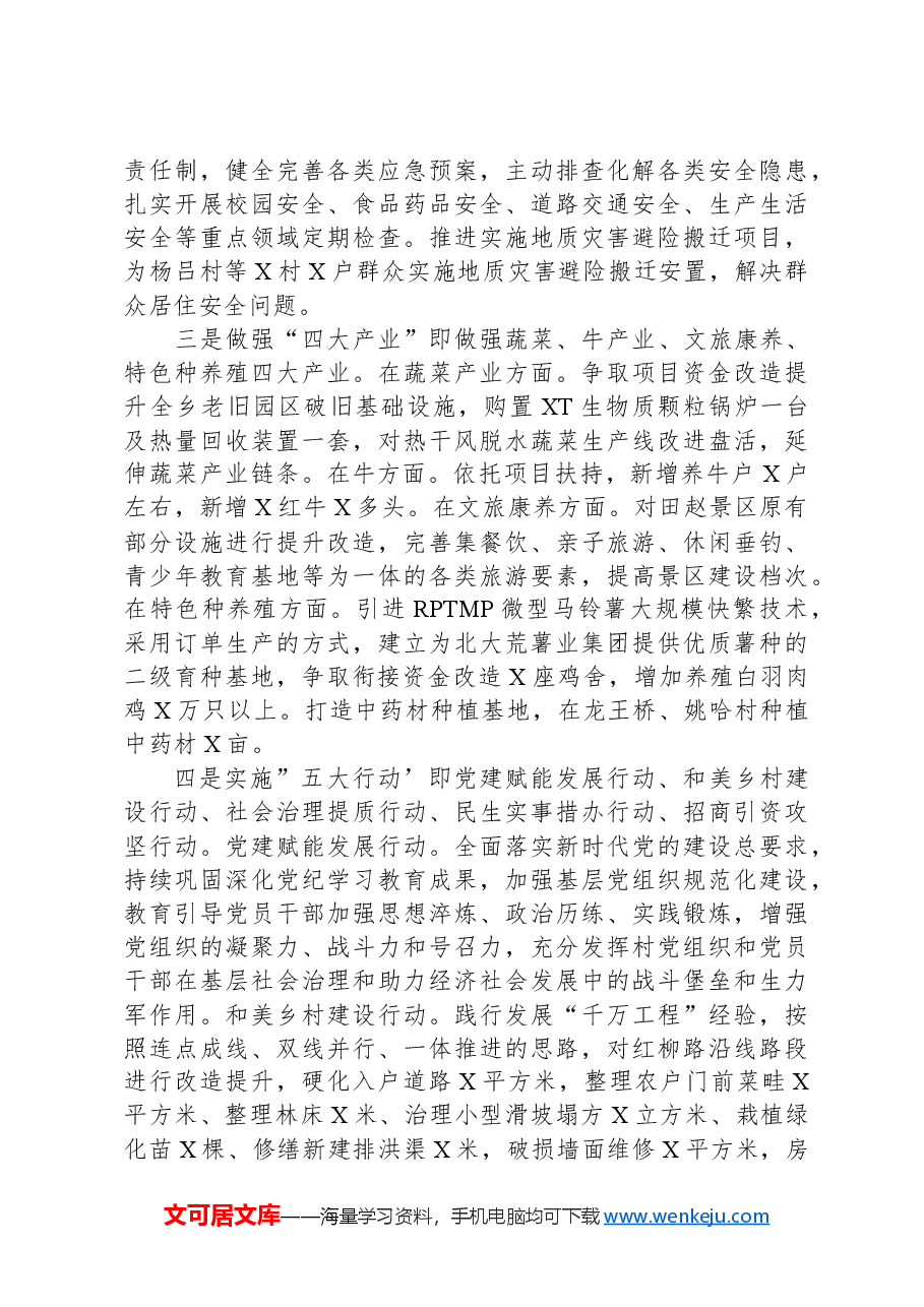 乡镇2025年工作计划.docx，第2页预览