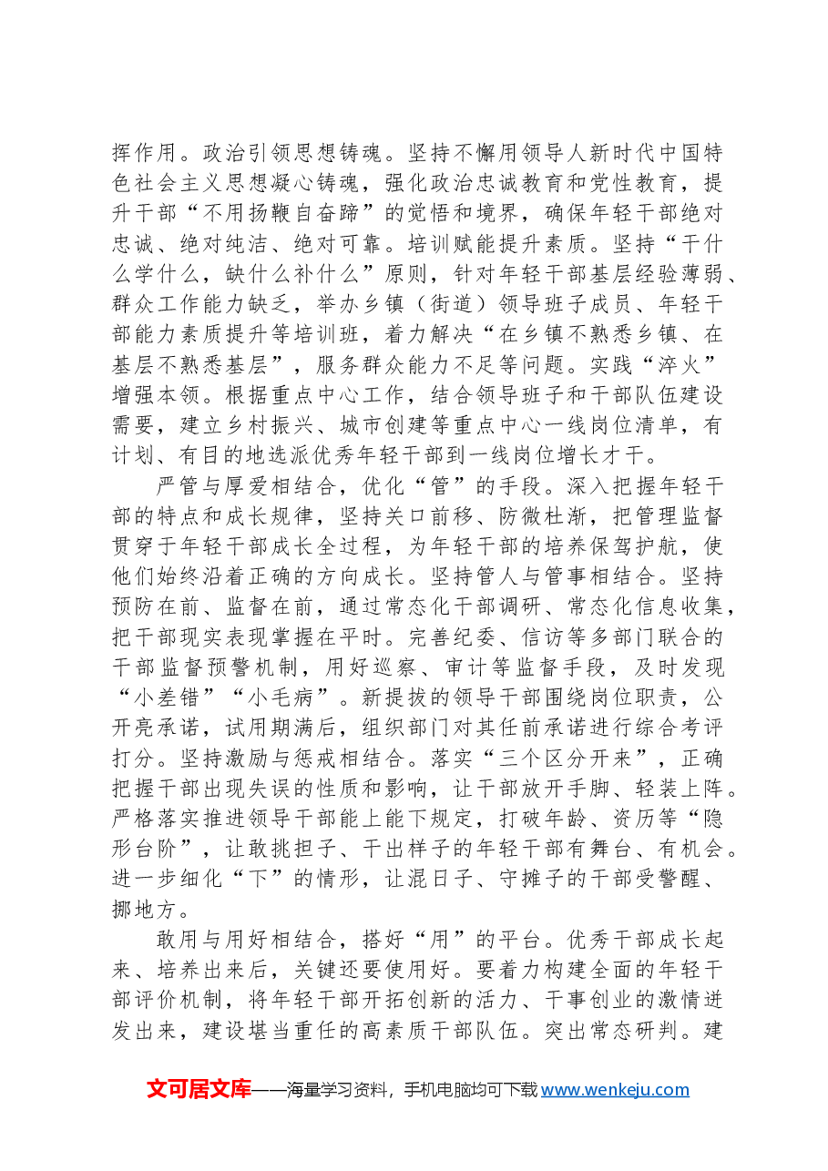 县委常委、组织部部长在全市建设高素质干部队伍座谈会上的研讨发言.docx,第2页预览