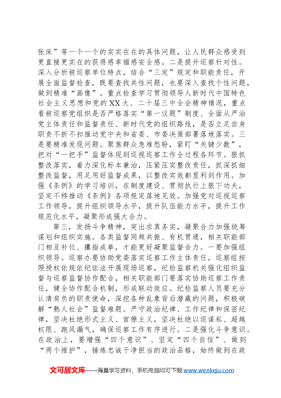 在巡察动员部署会上的讲话提纲.docx,第3页预览