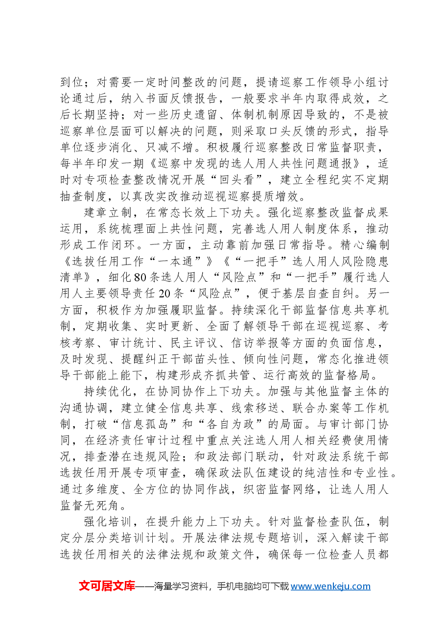 在2024年全市干部监督工作座谈会上的汇报发言.docx,第2页预览