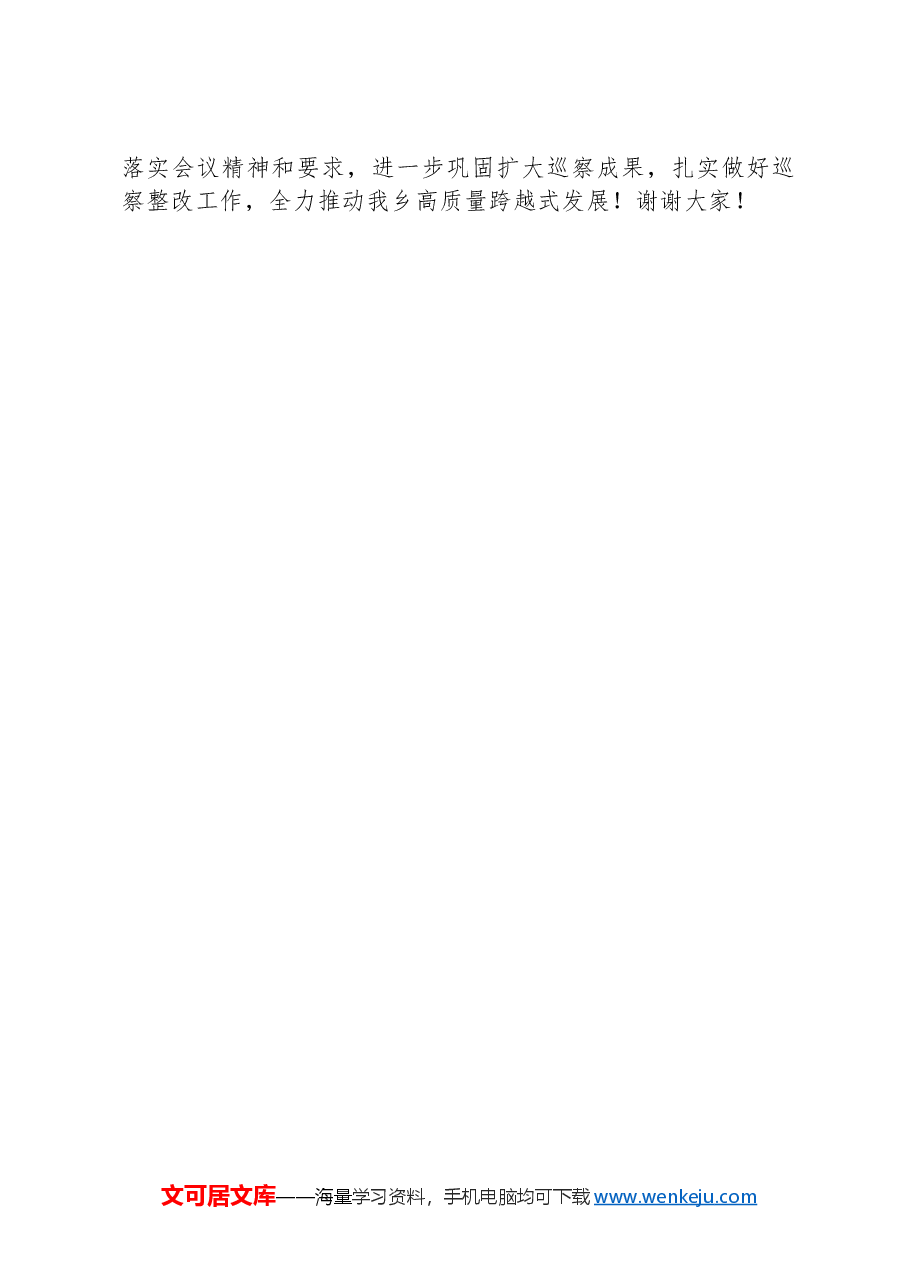在乡镇2024年巡察整改反馈意见会议上的发言.docx,第4页预览