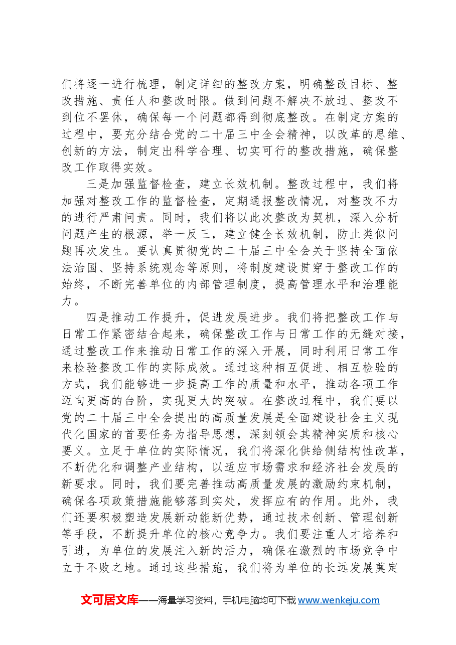 在2024年巡查整改工作情况反馈会上的表态发言.docx,第2页预览