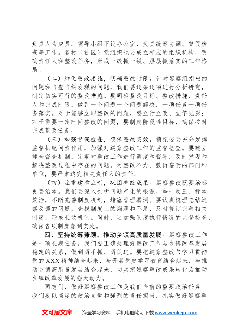 巡察整改工作专题推进会发言.docx,第3页预览