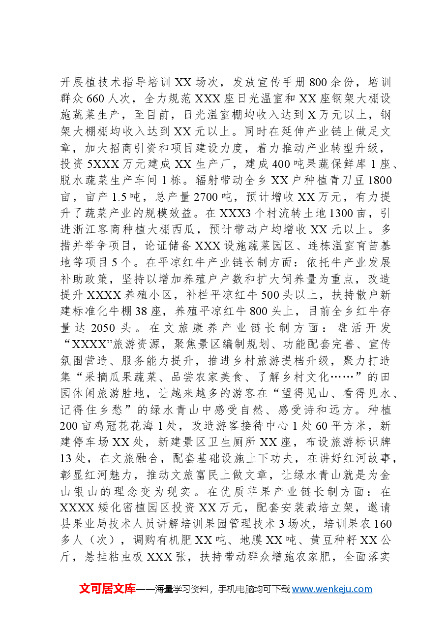XX镇2024年工作报告.docx，第2页预览